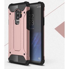 noktaks - Samsung Galaxy S9 Plus - Kılıf Çift Katman Zırh Tank Crash Military Kapak - Rose Gold - T2447