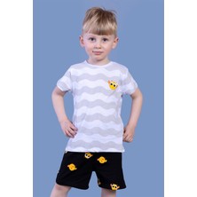 Toontoy Kids Toontoy Erkek Çocuk Dalga Desenli Şortlu Takım