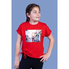 Toontoy Kids Toontoy Kız Çocuk Dijital Baskılı Tişört