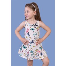 Toontoy Kids Toontoy Kız Çocuk Kelebek Desenli Elbise