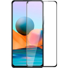 Microcase Xiaomi Redmi Note 10 Pro Tam Kaplayan Çerçeveli Tempered Ekran Koruyucu - Siyah