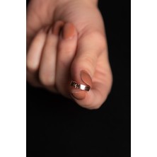 Zarif Silver Halka Küpe Rose Altın Kaplama Kadın Gümüş Küpe 925 Ayar