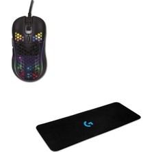 Lunatic Sparrow 6400 DPI RGB Ledli Makrolu Oyuncu Mouse +70 x 30 Gaming Mouse Pad