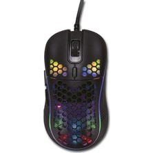 Lunatic Sparrow 6400 DPI RGB Ledli Makrolu Oyuncu Mouse +70 x 30 Gaming Mouse Pad