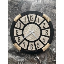 Wood 14 Dizayn Ahşap- Halat Ipli Saat