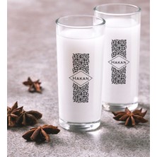 BK Kişiye Özel Renkli Baskılı Isimli Ikili Rakı Bardağı Seti-25