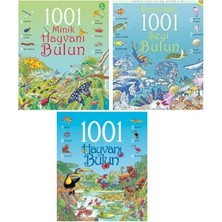 Tübitak Yayınları 1001 Hayvanı -1001 Minik Hayvan - Denizdeki 1001 Şeyi Bulun Serisi 5+ Yaş 3 Kitap