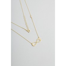 So CHIC Sonsuzluk Figürlü 18 Ayar Sarı Altın Kaplama Gümüş Kolye