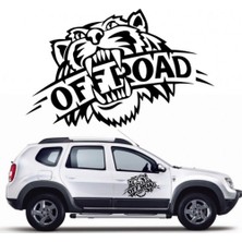 Sticker Fabrikası Off Road Kaplan Offroad 4x4 Sticker 00861