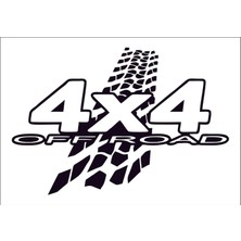 Sticker Fabrikası 4x4 Off Road Offroad Folyo Kesim Sticker 00862