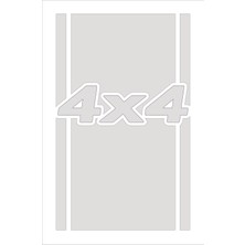 Sticker Fabrikası 4x4 Kasa Şeridi Off Road Offroad 00875