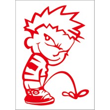 Sticker Fabrikası Işeyen Yaramaz Çocuk Depo Kapağı Sticker 00880