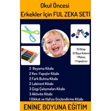 Okul Öncesi Erkekler Için Ful Zeka Seti (15 Kitap)