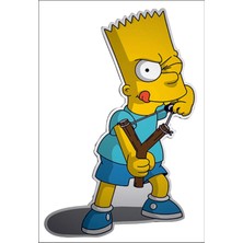Sticker Fabrikası Simpson Bart Sapan Sticker 00835