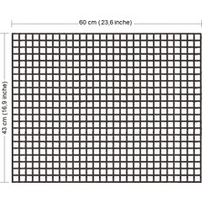 Nevi Mangal Barbekü Örtüsü Teflon Örgü 5’li 60X43 cm