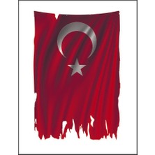 Sticker Fabrikası Türk Bayrağı Ay Yıldız Sticker 00936