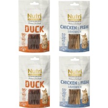 Nutri Feline Tavuklu & Ördekli Karışık Kedi Ödülü 50 gr x 4