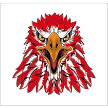 Sticker Fabrikası Kartal Türk Bayrağı Ay Yıldız Sticker 00944