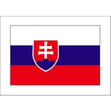 Sticker Fabrikası Slovak Slovakya Bayrağı Sticker 00773
