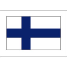 Sticker Fabrikası Fin Finlandiya Bayrağı Sticker 00777