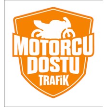 Sticker Fabrikası Motosiklet Motor Motorcu Dostu Trafik Çıkartma Sticker 00976