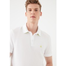 Mavi Erkek Beyaz Polo Tişört 066780-620