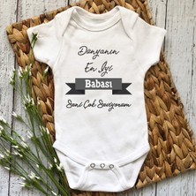 Hediyenza Dünyanın En Iyi Babası Baskılı Bebek Body Zıbın