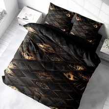 Monohome Black Suite 3D Pamuk Saten Çift Kişilik Nevresim Takımı