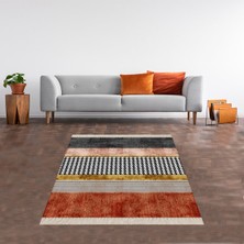 Bona Fortuna Kazayağı Desenli Renk Geçişli Dijital Baskılı Kaymaz Taban Modern Salon Halısı ve Yolluk