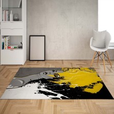 Bona Fortuna Kadın Figürü Desenli Dijital Baskı Yıkanabilir Kaymaz Taban Modern Salon Halısı