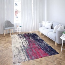 Bona Fortuna Batik Desenli Renk Geçişli Dijital Baskı Yıkanabilir Kaymaz Taban Salon Halısı ve Yolluk (Pembe)