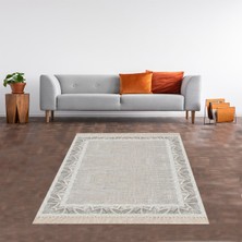 Bona Fortuna Nakış Desen Çerçeveli Dijital Baskı Yıkanabilir Kaymaz Taban Modern Salon Halısı ve Yolluk