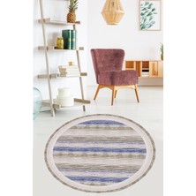 Bona Fortuna Batik Renk Geçişli Dijital Baskı Yıkanabilir Kaymaz Taban Yuvarlak Salon ve Hol Halısı