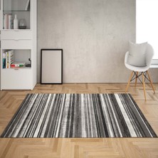 Bona Fortuna Çizgi Desenli Renk Geçişli Dijital Baskı Yıkanabilir Kaymaz Taban Salon Halısı ve Yolluk