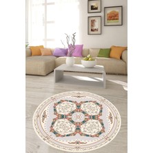 Bona Fortuna Çiçek Desenli Dijital Baskı Yıkanabilir Kaymaz Taban Modern Salon Halısı ve Yolluk