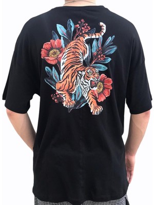 Insane Minds Kaplan Baskılı Oversize Tişört