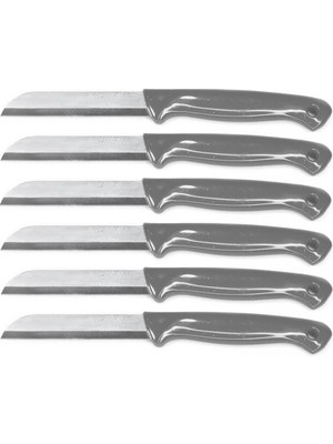 Solingen 6'lı Bıçak Takımı Gri Simli Meyve Sebze Bıçağı