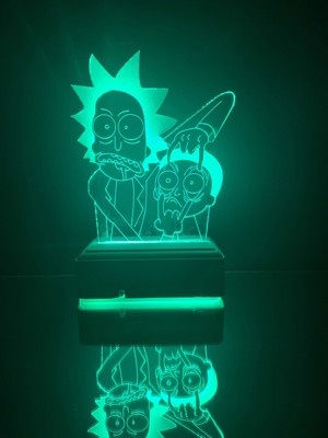 Modiwa Design Rick&morty 16 Renk Dekoratif Lamba