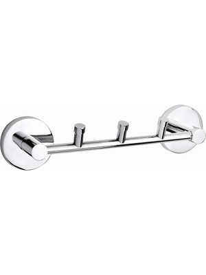 Saray Banyo Krom Pirinç Üçlü Askılık