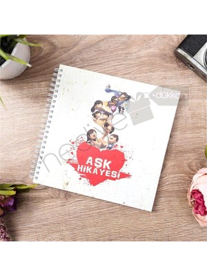 Lizpo Decor Aşk Hikayesi Sevgiliye Özel Kendin Yap Karikatür Albüm