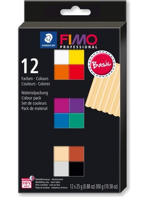 Fimo Staedtler Fimo Professional Polimer Kil Seti 12 Renk x 25 Gr.