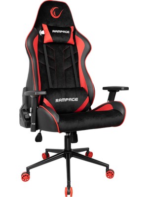 Rampage KL-R9 Üst Seviye Kırmızı/Siyah Gaming Oyuncu Koltuğu Terletmez Kumaş ve Yüksek Konfor