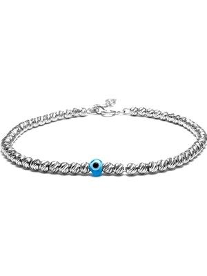 Midyat Nurtaş Gümüş Nazarlıklı Dorika Model Kadın Gümüş Bileklik