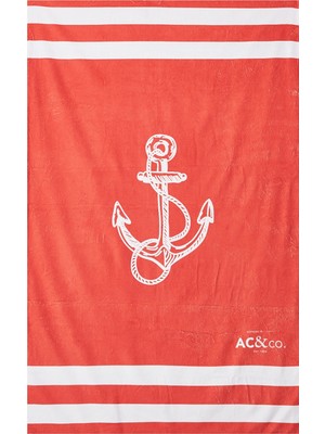 Ac&co - Altınyıldız Classics Kırmızı Plaj Havlusu