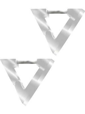 Labalaba Erkek Üçgen Model Çelik Küpe