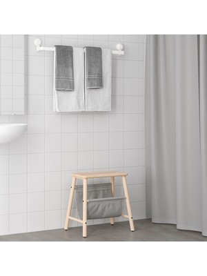Dip Burada Tisken Vantuzlu Plasti̇k Beyaz Havluluk - Havlu Askisi