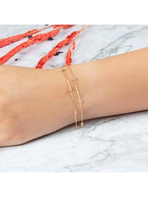 Bilezikhane Altın Dorika Toplu Bileklik Iki Sıralı