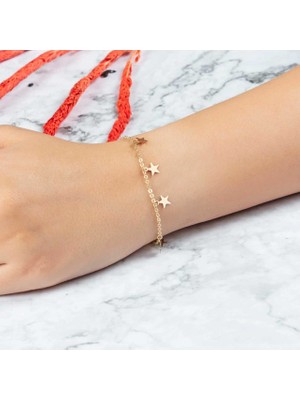 Bilezikhane Altın Yıldızlı Bileklik 2 Gram