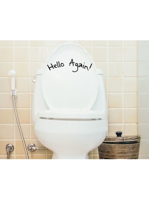 Bk Gift Hello Again Tasarımlı Wc Sticker-1