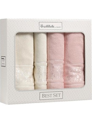 Özdilek Camellia Krem-Pembe Best Havlu Set